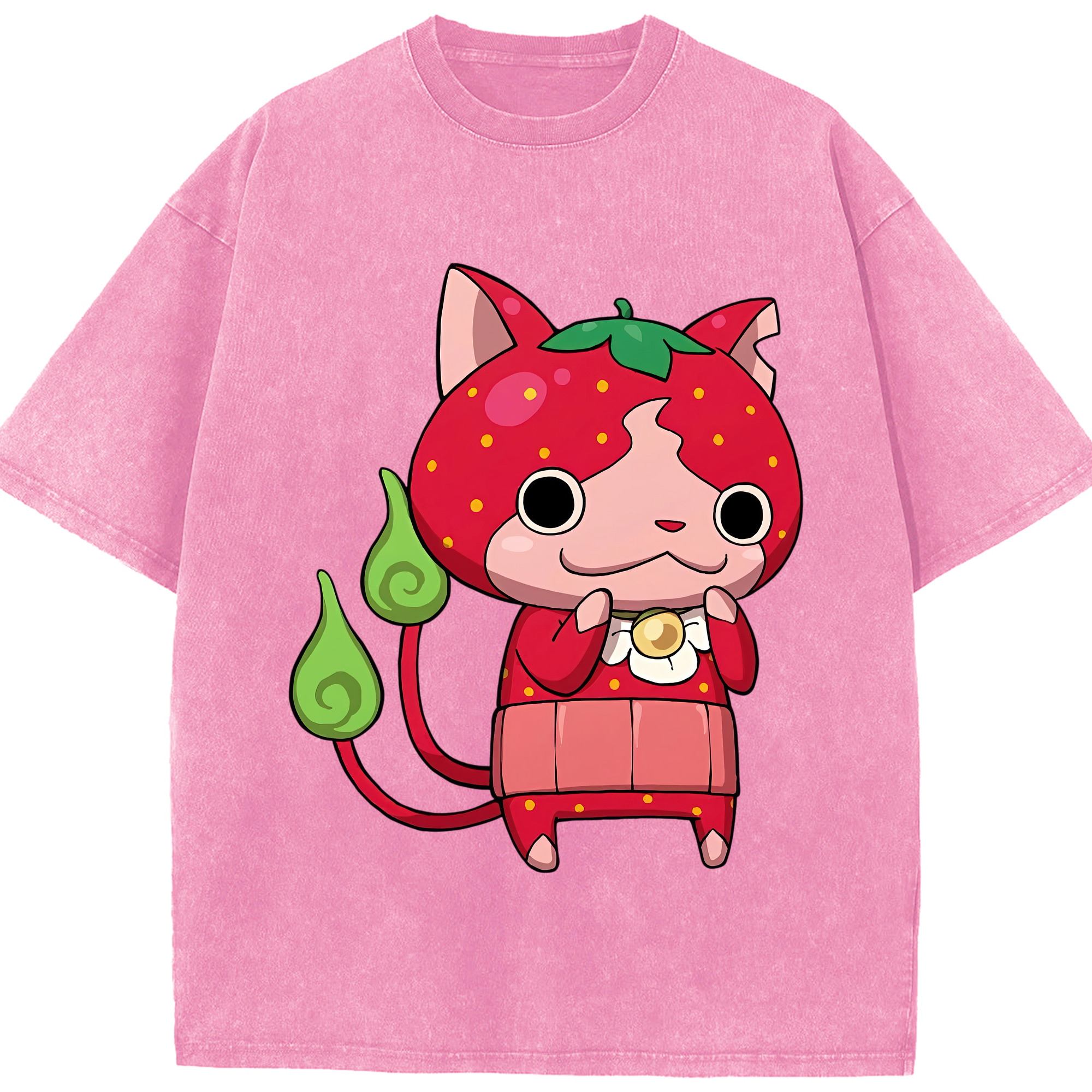 （画像用） 妖怪ウォッチ Yo-kai Watch 綿100% ヴィンテージ風 半袖Tシャツ（フロントプリント）